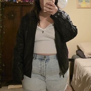 Kenneth Cole Size XL Black Puffer Jacket Zip Up